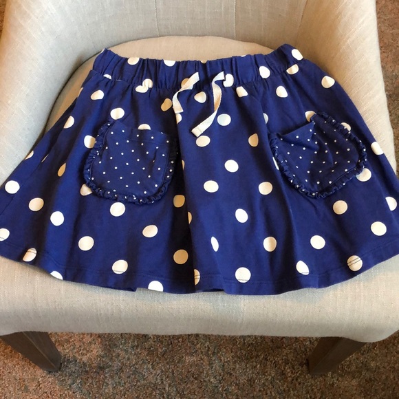 Mini Boden Other - Girls Mini Boden blue polka dot skirt